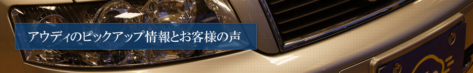 アウディの基本情報とお客様の声